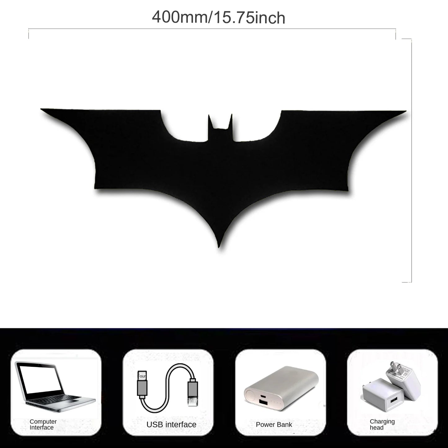Colorful LED Bat Wing Light