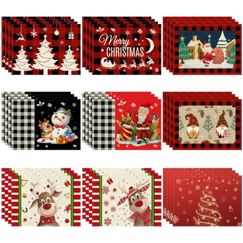 Christmas Elk Deer Table Mats
