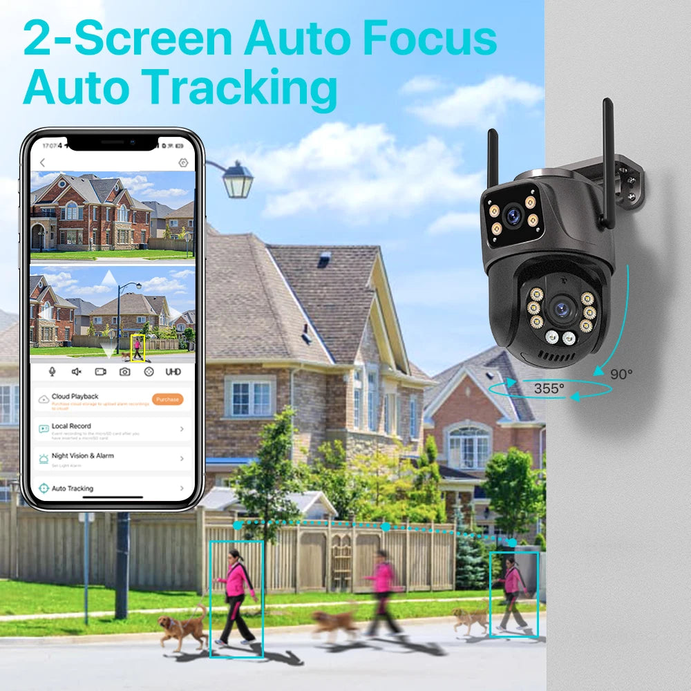 Dual Lens AI Security Camera