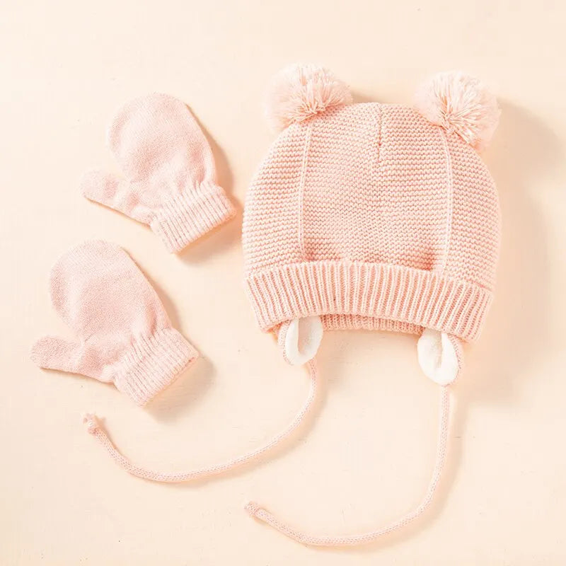 Toddler Beanie Cap with Gloves