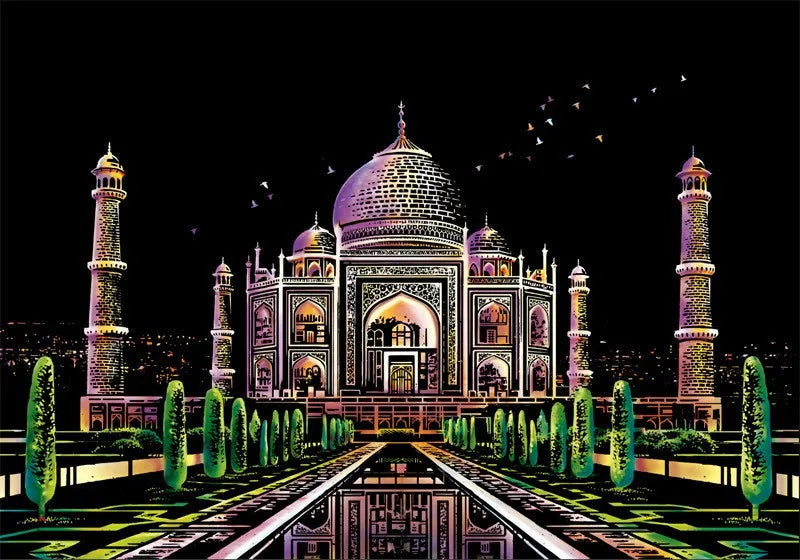 Scratch Art Kit – City Night View Scratch Painting with Tools for Kids & Adults