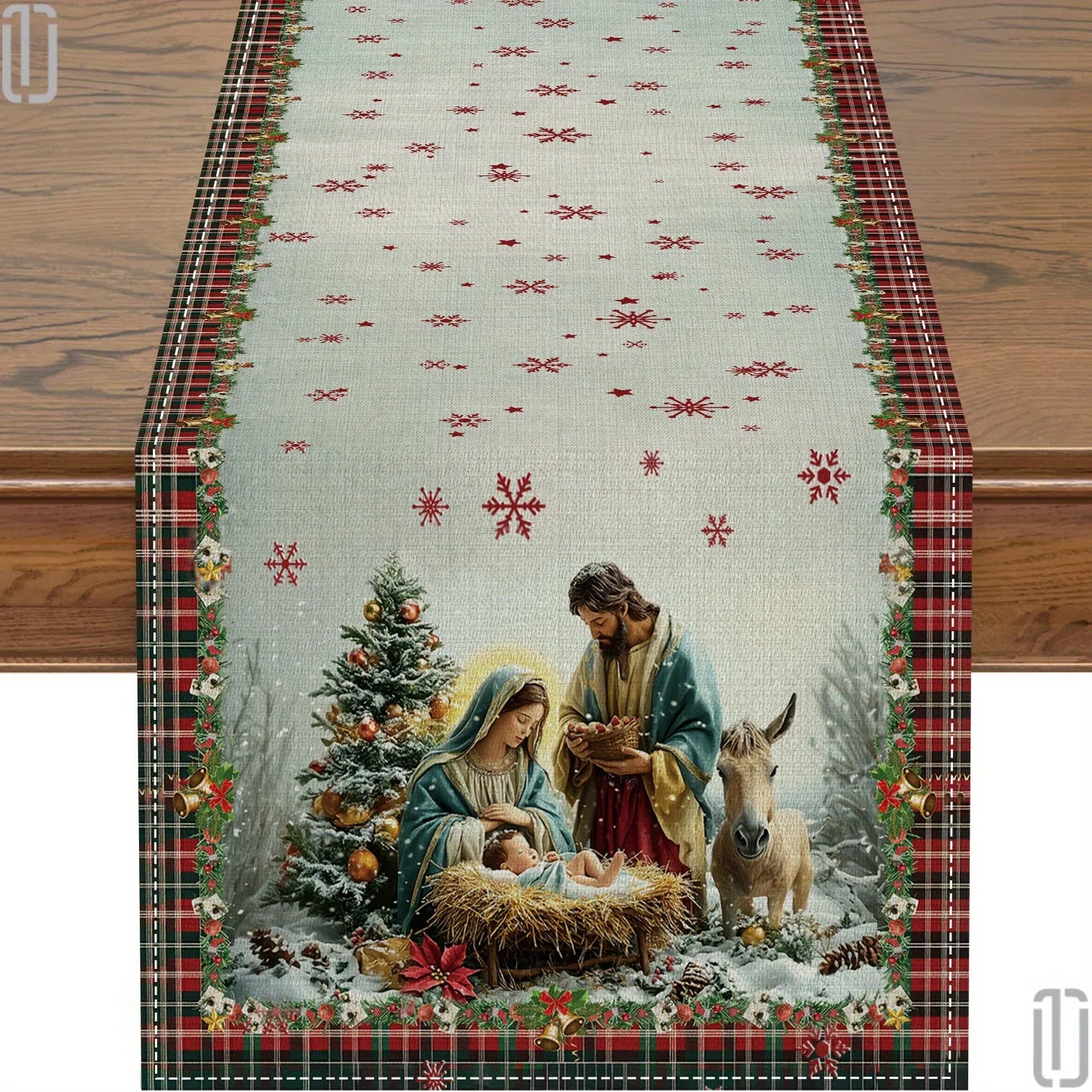 Nativity Scene Christmas Table Runner