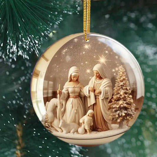 2D Nativity Scene Holiday Pendant