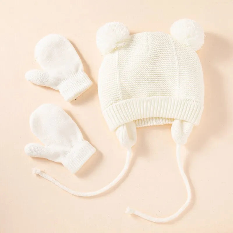 Toddler Beanie Cap with Gloves