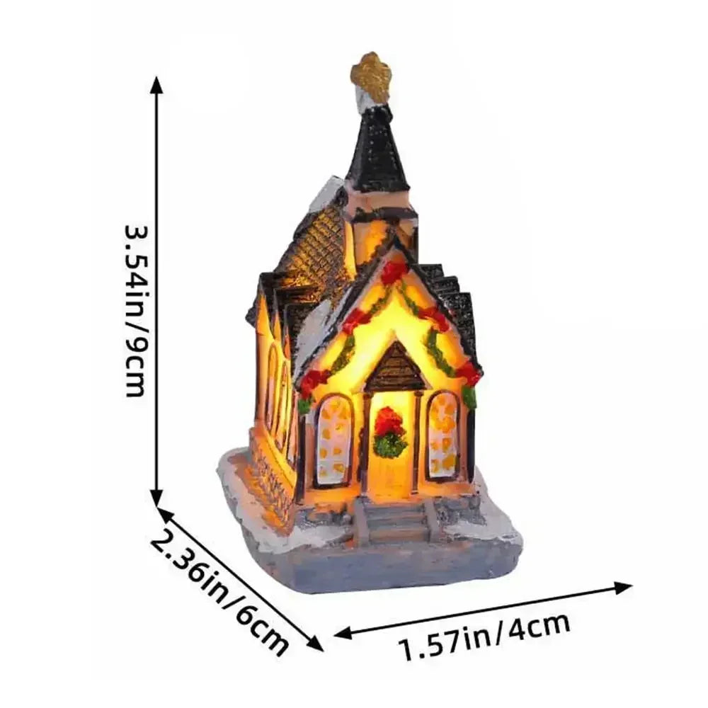 Lighted Wooden House Holiday Gift