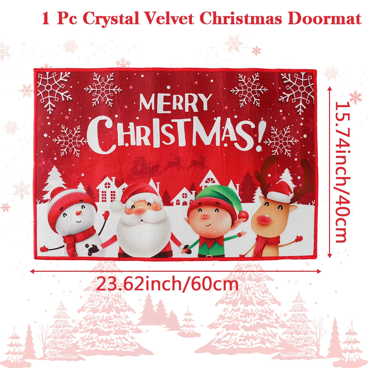 Santa Claus Christmas Door Mat
