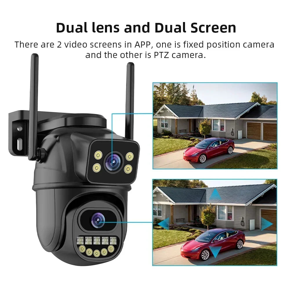 Dual Lens AI Security Camera