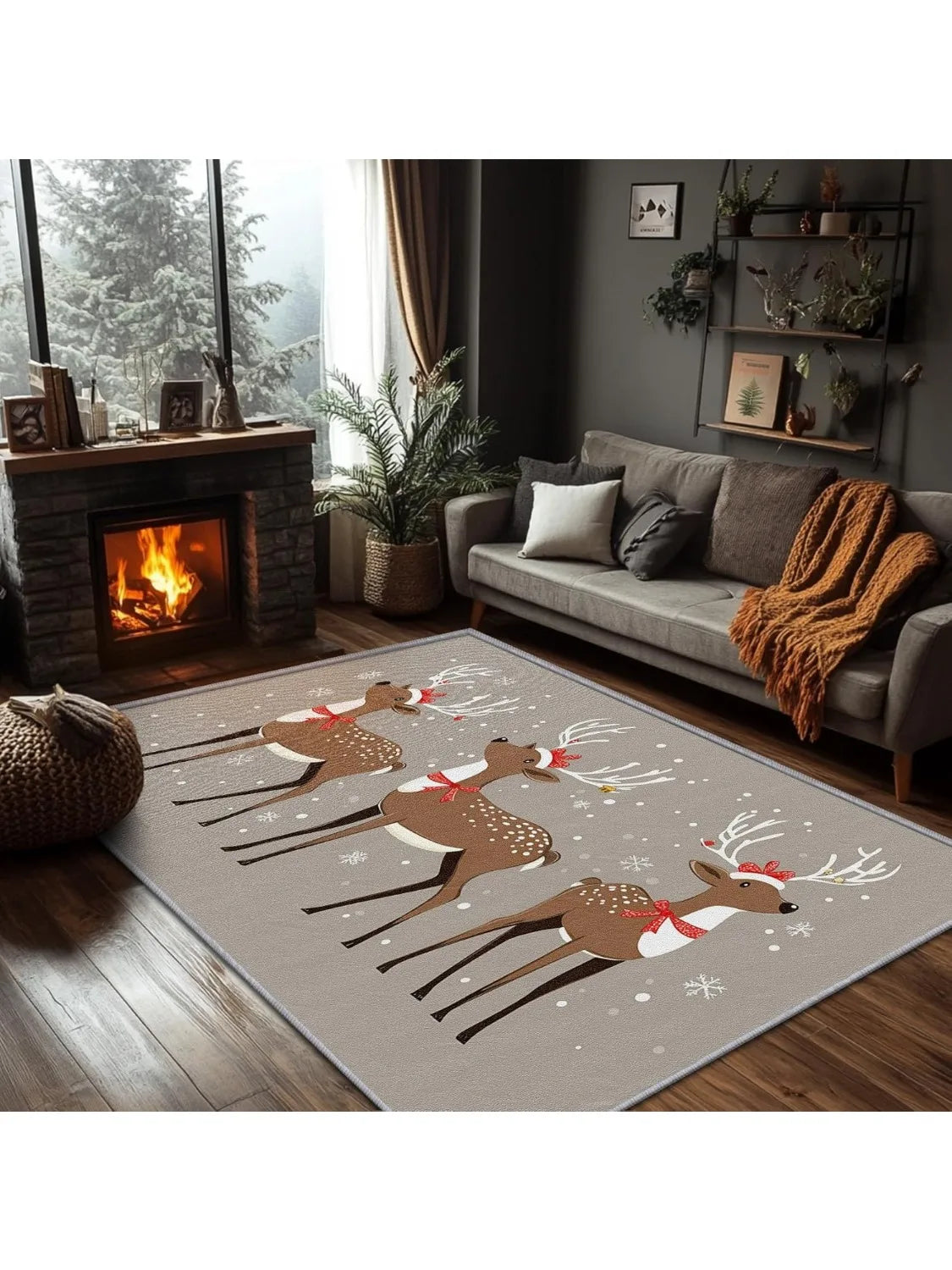 Cute Reindeer Area Carpet