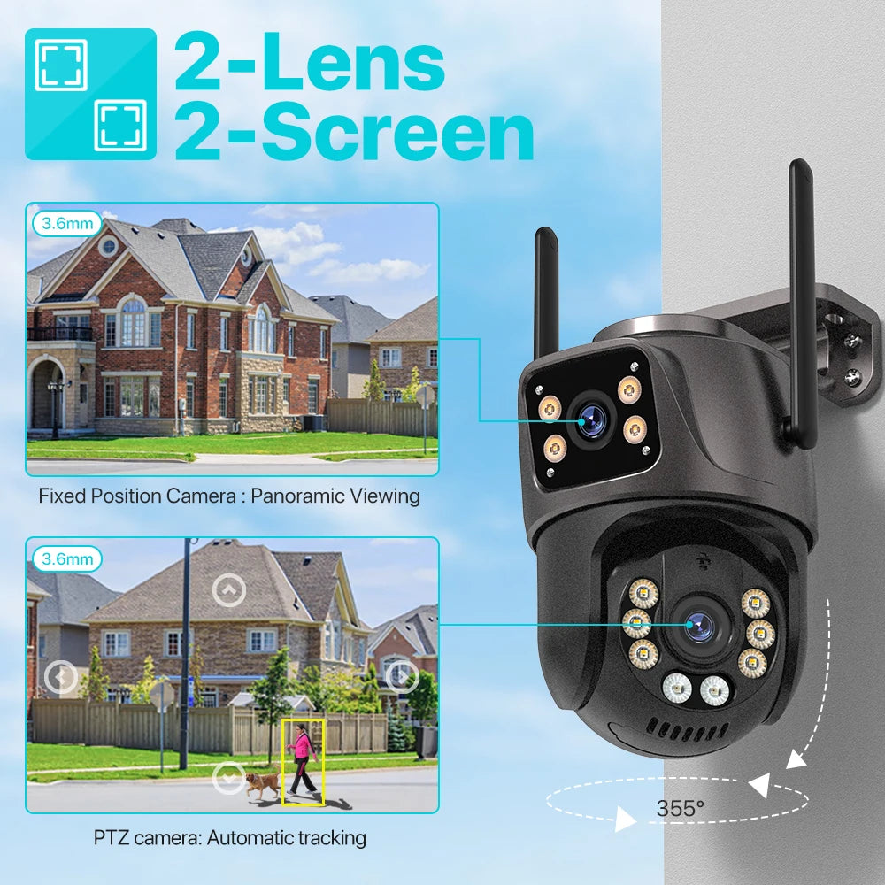 Dual Lens AI Security Camera