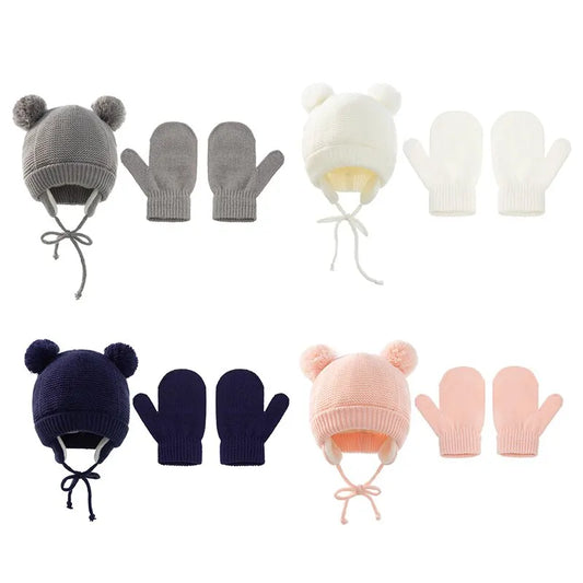 Toddler Beanie Cap with Gloves
