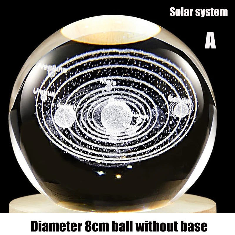 3D Crystal Galaxy Night Light