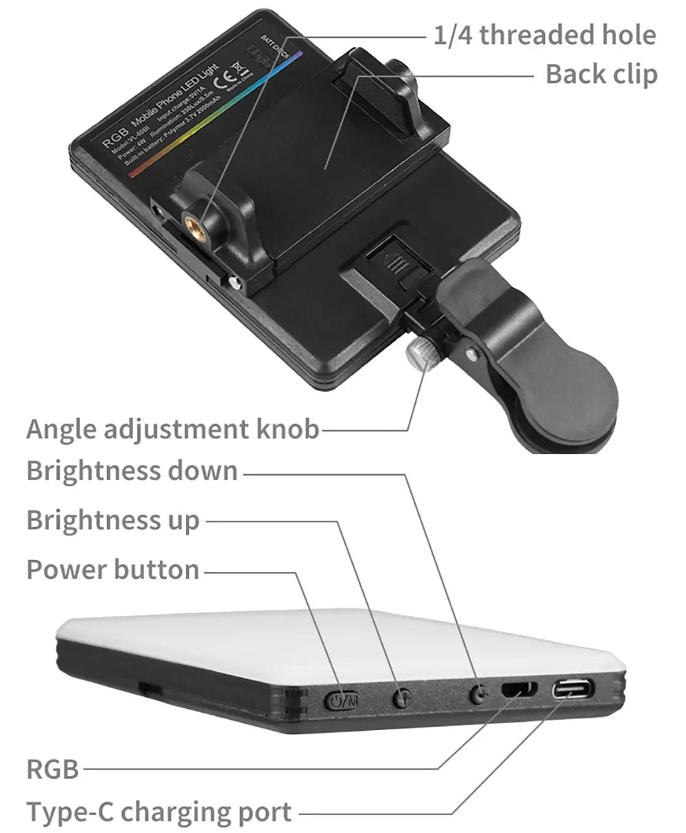 Compact Clip-On Video Light