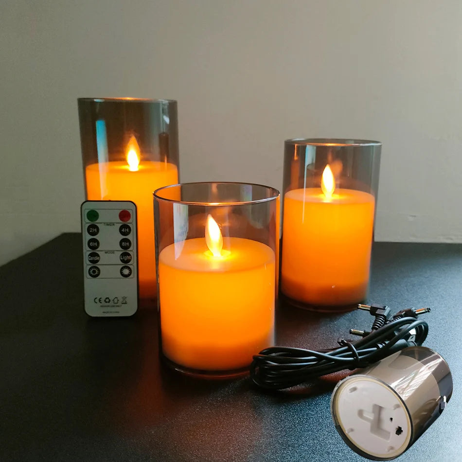 Remote Controlled Rechargeable LED Flameless Candles