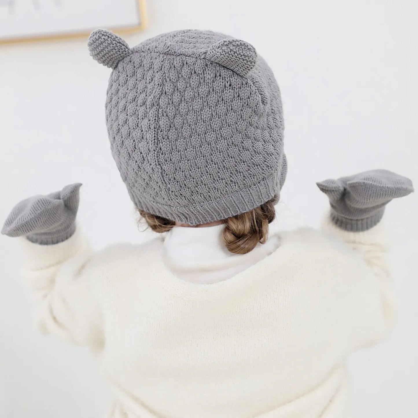 Toddler Beanie Cap with Gloves