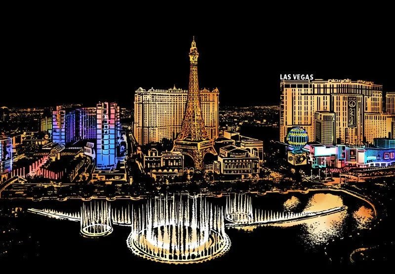 Scratch Art Kit – City Night View Scratch Painting with Tools for Kids & Adults