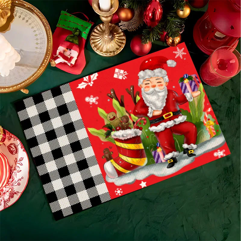 Christmas Elk Deer Table Mats