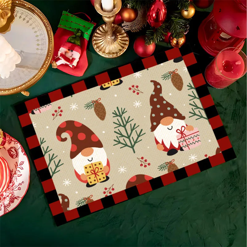 Christmas Elk Deer Table Mats