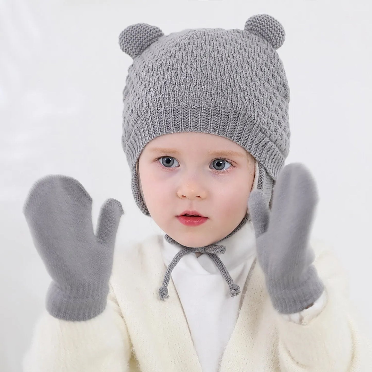 Toddler Beanie Cap with Gloves