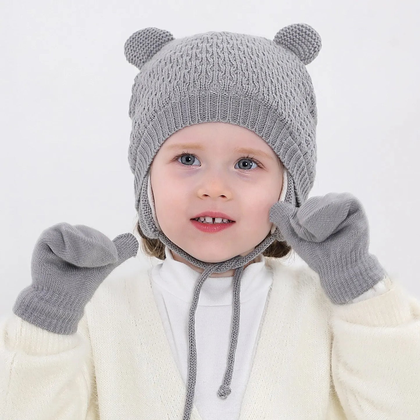 Toddler Beanie Cap with Gloves