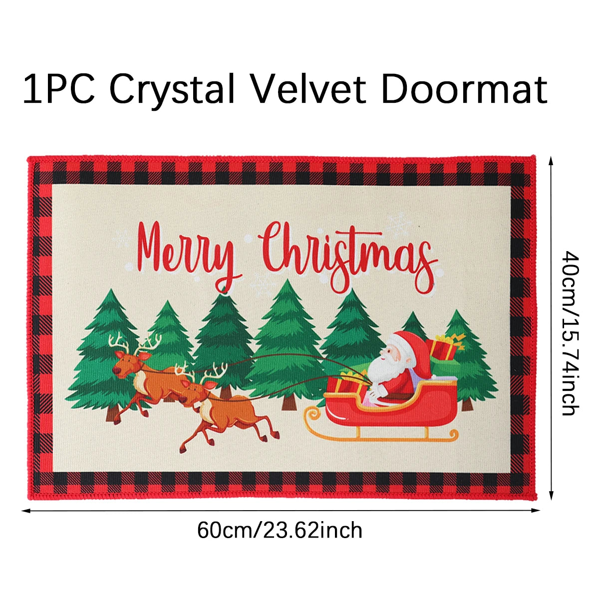 Santa Claus Christmas Door Mat