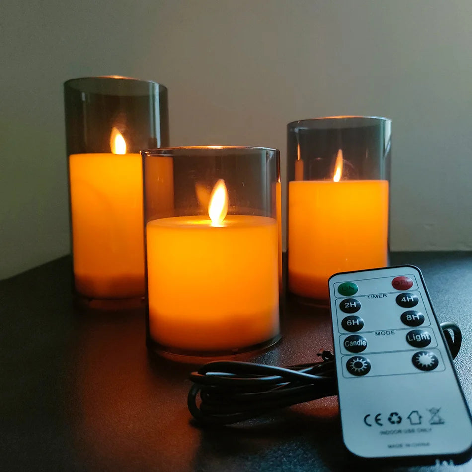 Remote Controlled Rechargeable LED Flameless Candles