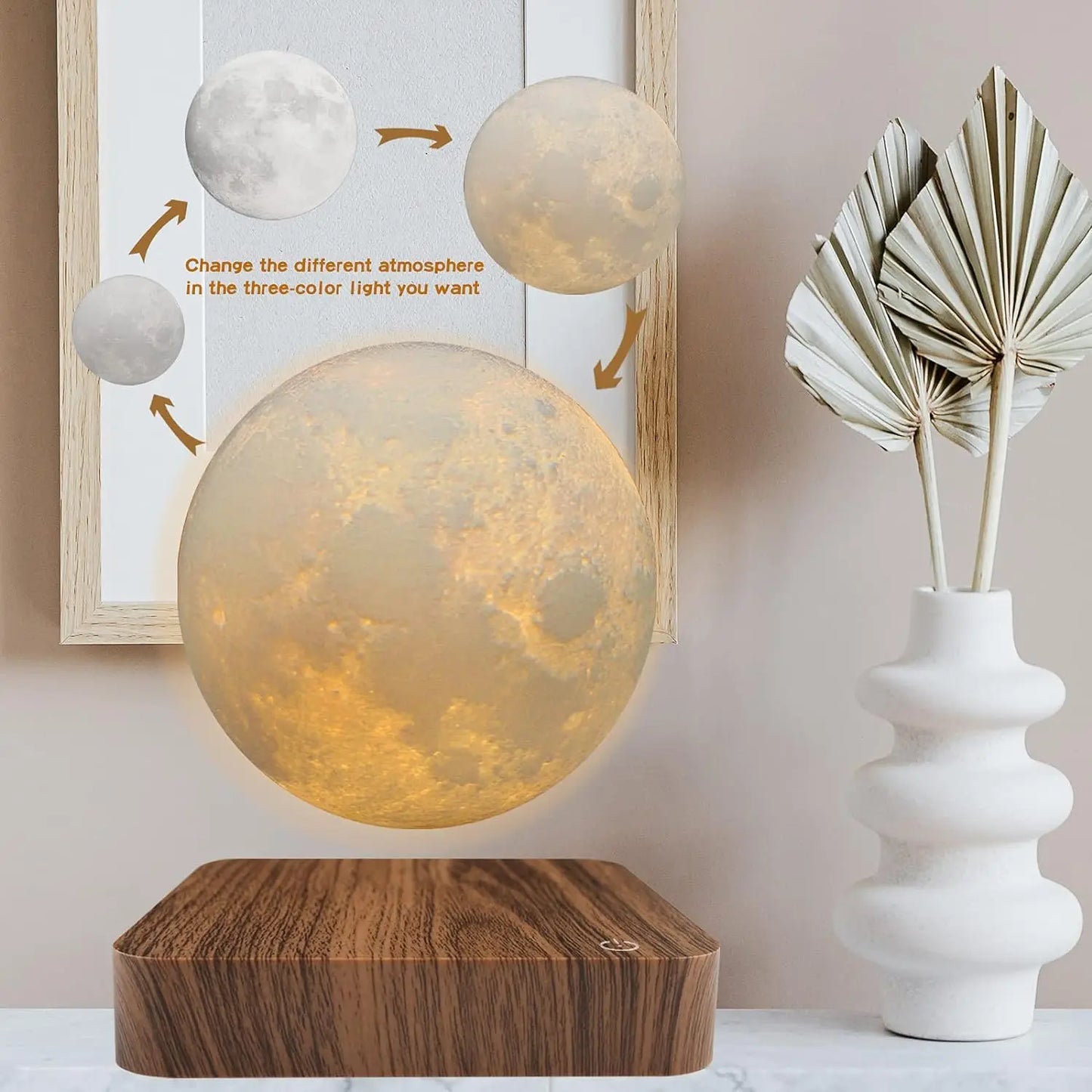 Magnetic Floating 3D Moon Lamp