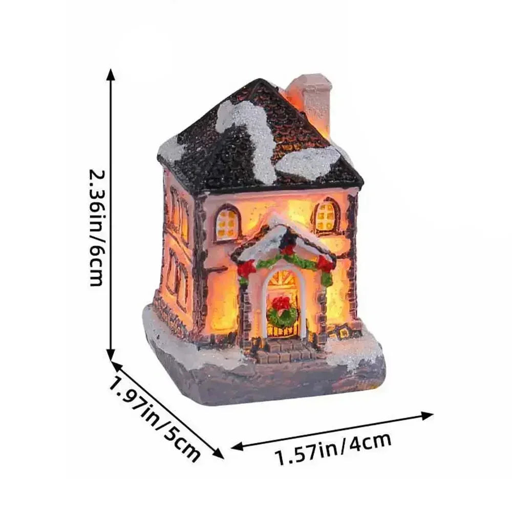 Lighted Wooden House Holiday Gift