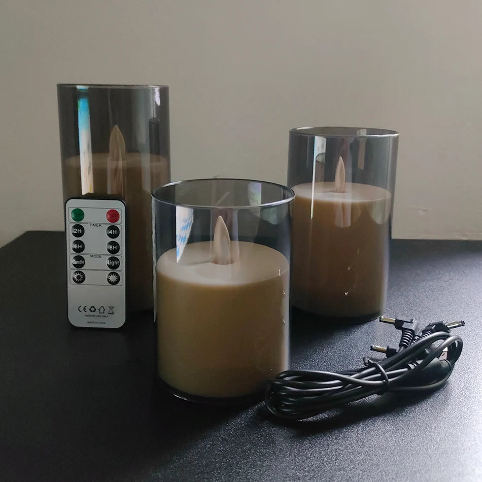 Remote Controlled Rechargeable LED Flameless Candles