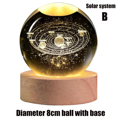 3D Crystal Galaxy Night Light