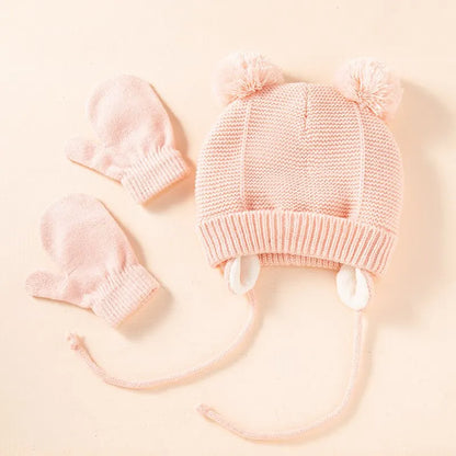 Toddler Beanie Cap with Gloves