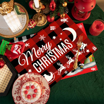 Christmas Elk Deer Table Mats