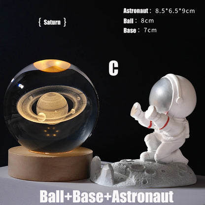 3D Crystal Galaxy Night Light