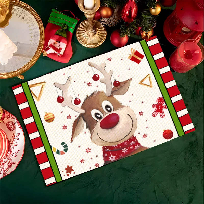 Christmas Elk Deer Table Mats