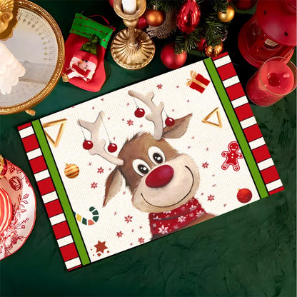 Christmas Elk Deer Table Mats