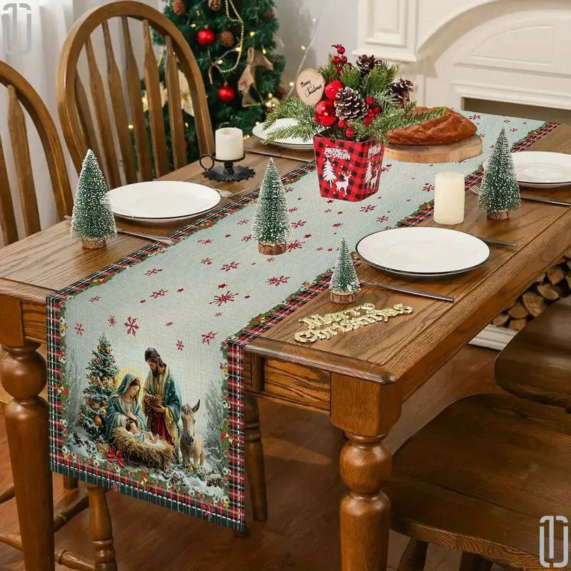 Nativity Scene Christmas Table Runner
