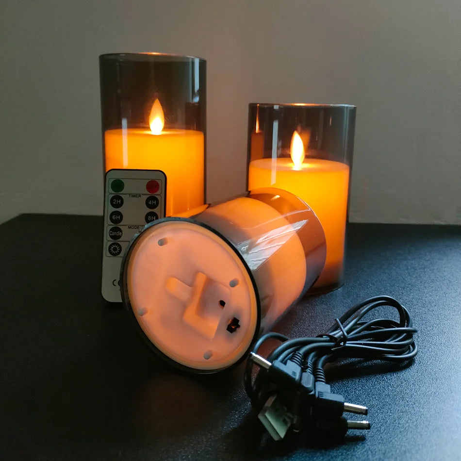 Remote Controlled Rechargeable LED Flameless Candles