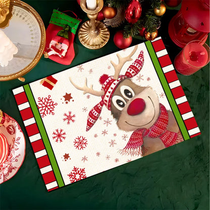 Christmas Elk Deer Table Mats