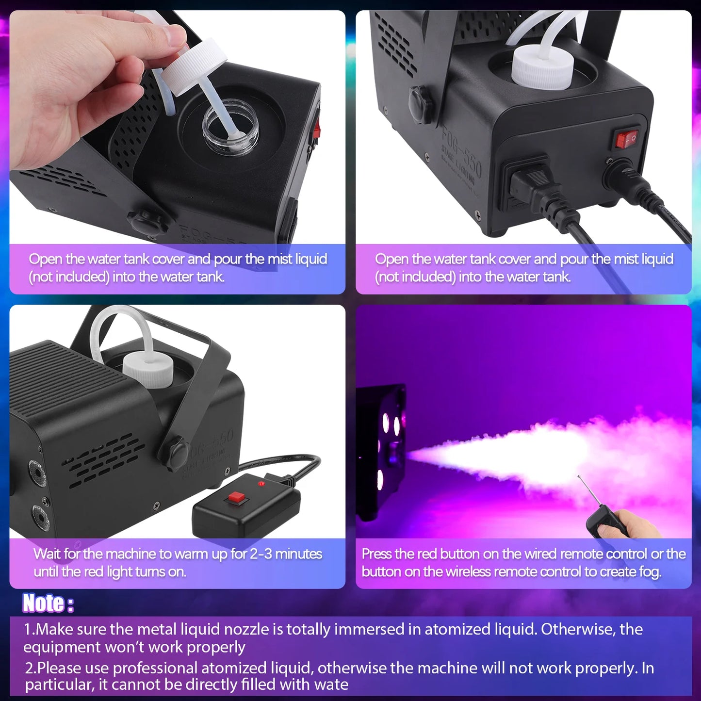 Stage Smoke Machine with Remote