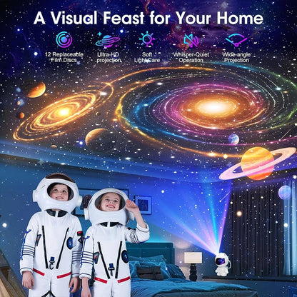Astronaut Galaxy Night Light Projector