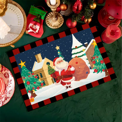 Christmas Elk Deer Table Mats
