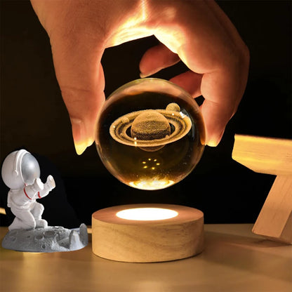 3D Crystal Galaxy Night Light