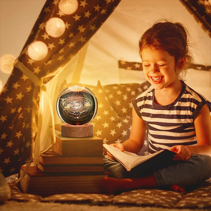 3D Crystal Galaxy Night Light