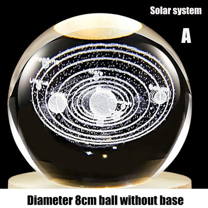 3D Crystal Galaxy Night Light