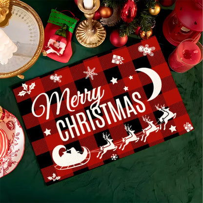 Christmas Elk Deer Table Mats