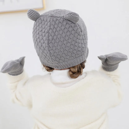 Toddler Beanie Cap with Gloves