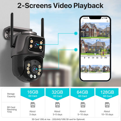 Dual Lens AI Security Camera